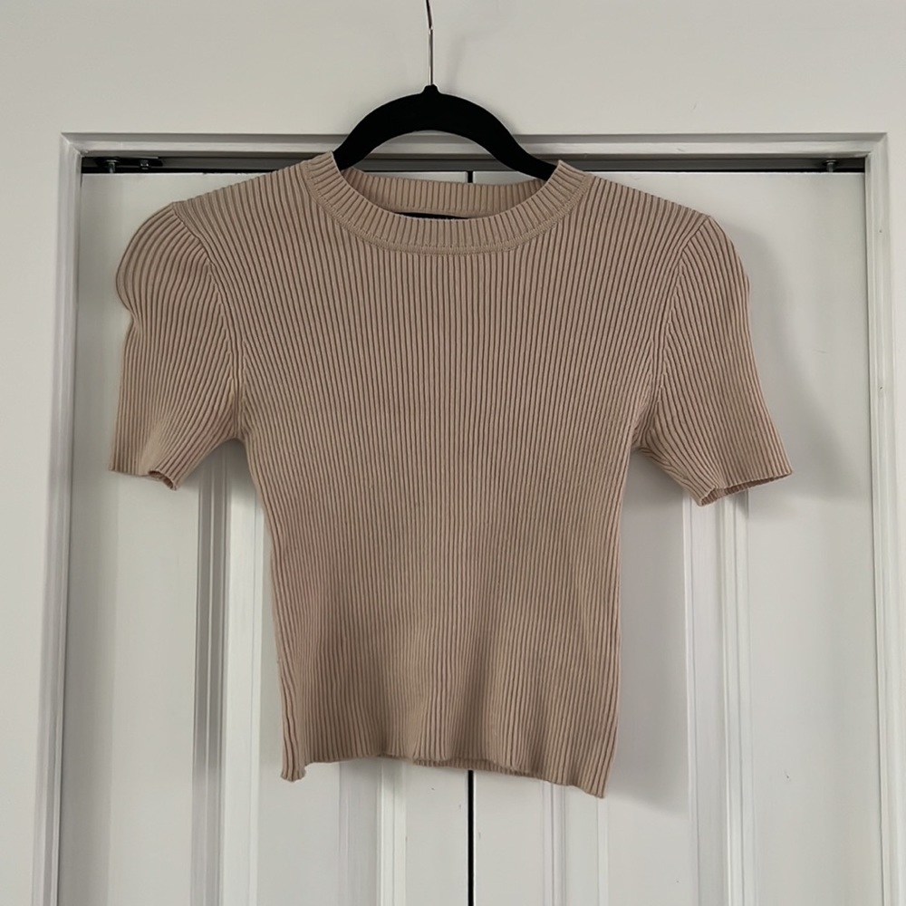 Ribbed Tan Tshirt